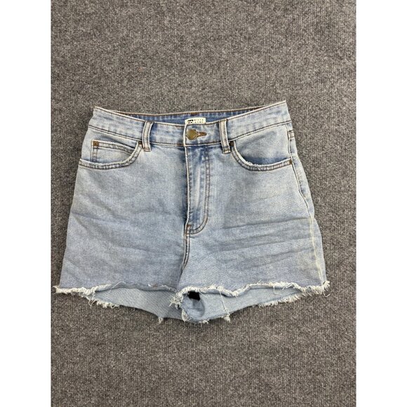 Billabong Pants - Billabong Denim Shorts Womens 26 Light Wash Cutoff Raw Hem Frayed High Rise